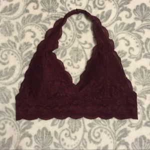 Maroon Lace Bralette